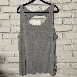 Torrid Gray Sleeveless Cut Out Tank Top